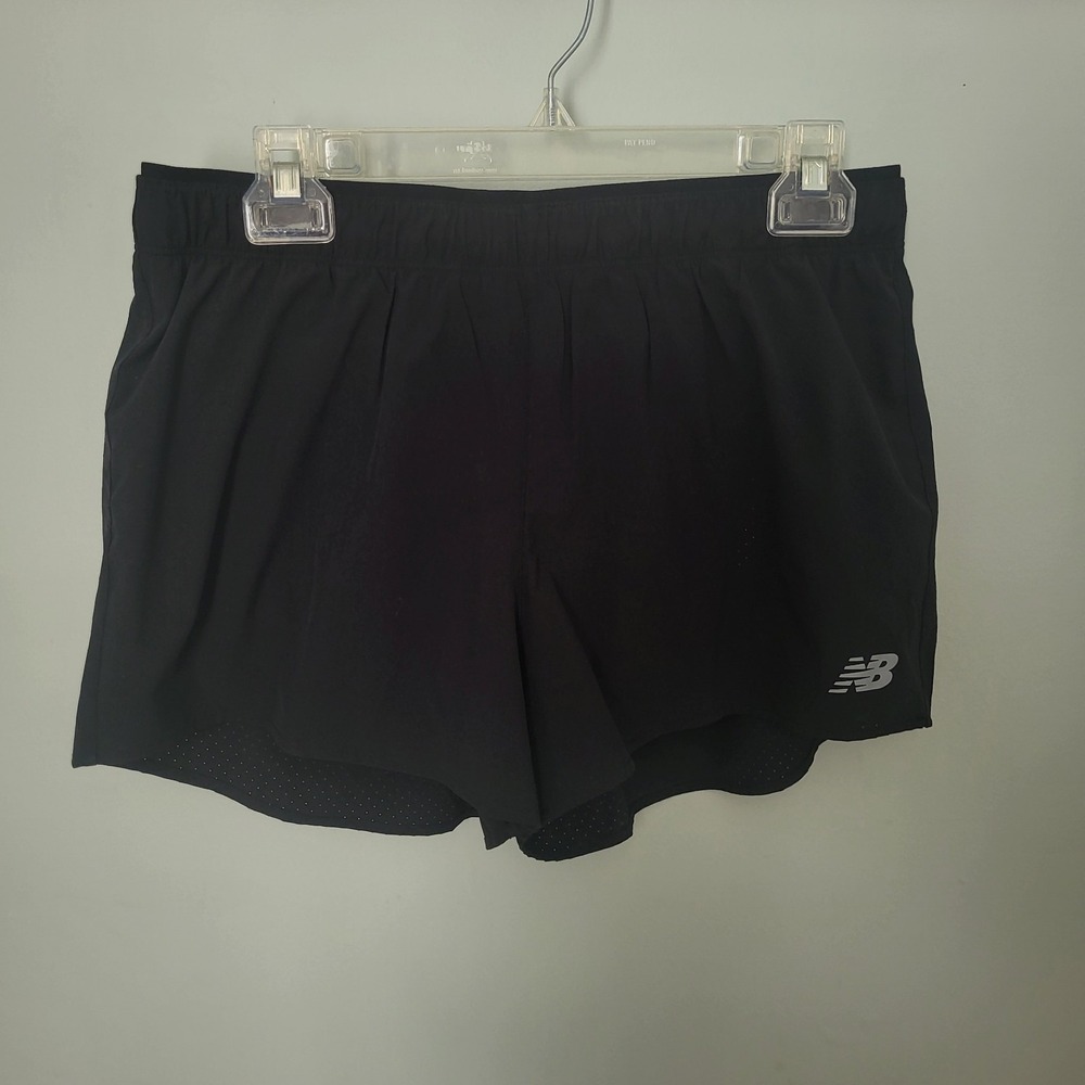 New Balance Women Medium Black 3" Inseam Brief RC Shorts Running WS41286